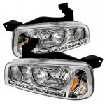 2009 Dodge Charger Clear Euro Headlights with LED 2009 Dodge Charger Clear Euro Headlights with LED