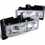 1996 Chevy Tahoe Clear Crystal Euro Headlights