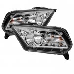2011 Ford Mustang Clear Euro Headlights with LED
