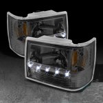 1994 Jeep Grand Cherokee Smoked Headlights Conversion with LED