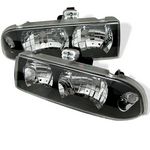Chevy S10 1998-2004 Black Euro Headlights