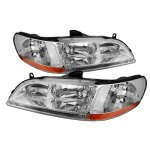 Honda Accord 1998-2002 Clear Euro Headlights