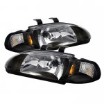 1994 Honda Civic Sedan Black Euro Headlights