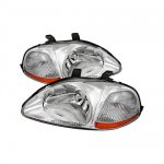 1998 Honda Civic Clear Crystal Euro Headlights