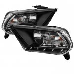 2011 Ford Mustang Black Euro Headlights with LED