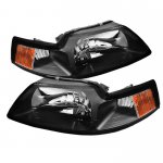 2001 Ford Mustang Black Euro Headlights