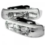 2000 Chevy Tahoe Chrome Crystal Headlights