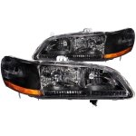 Honda Accord 1998-2002 Euro Headlights Black