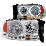 1998 Dodge Dakota CCFL Halo Headlights Chrome LED
