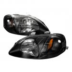 1999 Honda Civic Black Custom Headlights