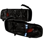 1994 Dodge Ram Smoked Crystal Headlights with LED
