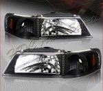 Nissan 200SX 1995-1998 Black Euro Headlights and Corner Lights Nissan 200SX 1995-1998 Black Euro Headlights and Corner Lights