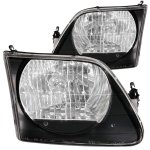 1997 Ford F150 Crystal Headlights Black