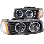 1999 GMC Sierra Halo Headlights Black LED