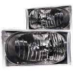 2004 Ford F350 Super Duty Crystal Headlights Black 2004 Ford F350 Super Duty Crystal Headlights Black