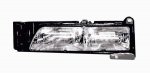 Pontiac Sunbird 1989-1992 Black Trim Left Driver Side Replacement Headlight