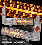 2001 Ford F250 Super Duty Clear LED Style Front Bumper Lights