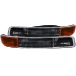 GMC Sierra 3500HD 1999-2006 Black and Amber Bumper Lights