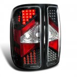 GMC Sierra 2500HD 2007-2013 Depo Black LED Tail Lights