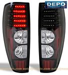 Chevy Colorado 2004-2012 Depo Black LED Tail Lights