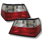 Mercedes Benz E Class 1986-1995 Red and Clear LED Tail Lights