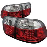 1997 Honda Civic Sedan Red and Clear LED Tail Lights
