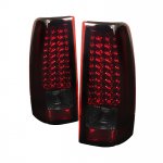 2004 Chevy Silverado Red and Smoked LED Tail Lights