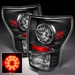 2008 Toyota Tundra Black Ring LED Tail Lights