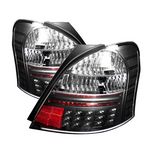 Toyota Yaris Coupe 2006-2008 Black LED Tail Lights
