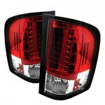 2007 Chevy Silverado 2500HD Red and Clear LED Tail Lights