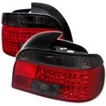 1998 BMW E39 5 Series Red and Smoked LED Tail Lights