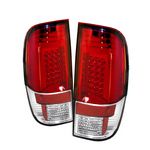 2009 Ford F250 Super Duty Red and Clear LED Tail Lights