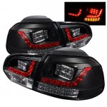 VW Golf 2010-2011 Black LED Tail Lights