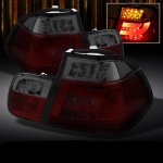 2003 BMW 3 Series E46 Sedan Red and Smoked LED Tail Lights