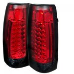 1990 GMC Sierra 3500 Red and Smoked LED Tail Lights
