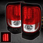 1998 Dodge Ram 2500 Red and Clear LED Tail Lights