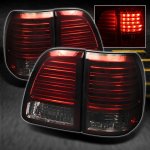 1998 Toyota Land Cruiser Red and Smoked LED Tail Lights