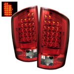 2007 Dodge Ram Red and Clear LED Tail Lights