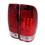 Ford F150 1997-2003 Red and Clear LED Tail Lights