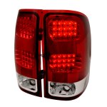 2008 GMC Sierra 3500HD Red and Clear LED Tail Lights