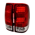 2009 GMC Sierra 3500HD Red and Clear LED Tail Lights