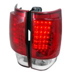 2010 Chevy Tahoe Red and Clear LED Tail Lights