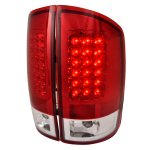 2006 Dodge Ram Red and Clear LED Tail Lights