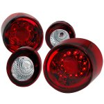 Chevy Cobalt Coupe 2005-2010 Red and Clear LED Tail Lights