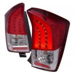 Toyota Prius 2010-2011 Red and Clear LED Tail Lights