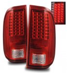 2011 Ford F350 Super Duty LED Tail Lights Red and Clear