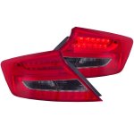 Honda Civic Coupe 2012-2013 LED Tail Lights Red and Smoked