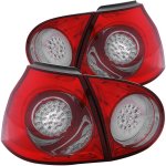 VW Golf 2006-2009 LED Tail Lights Red and Smoked