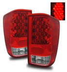 Nissan Titan 2004-2012 LED Tail Lights Red and Clear