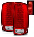 2012 GMC Yukon Red and Clear LED Tail Lights